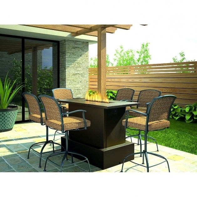 Delightful Bar Height Patio Table With Fire Pit Bar Height Fire Pit Table