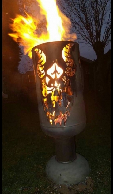 Delightful Hand Cut Kustom Fire Pits Tiki God Fire Pit