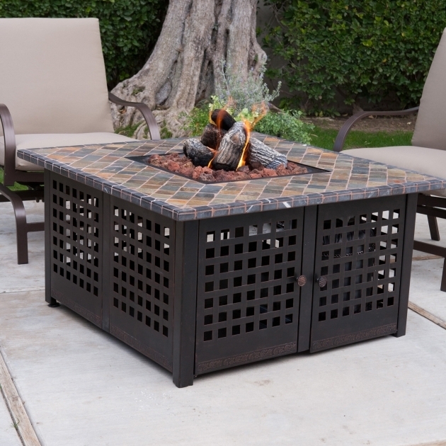Delightful Red Ember Sheridan 35 In Square Fire Pit Table With Free Cover Fire Pits On Sale