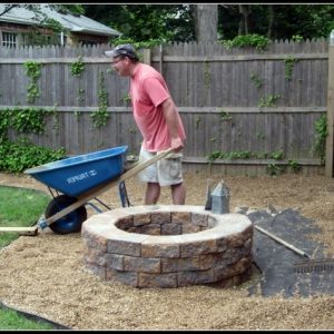 Fire Pit Area With Pea Gravel