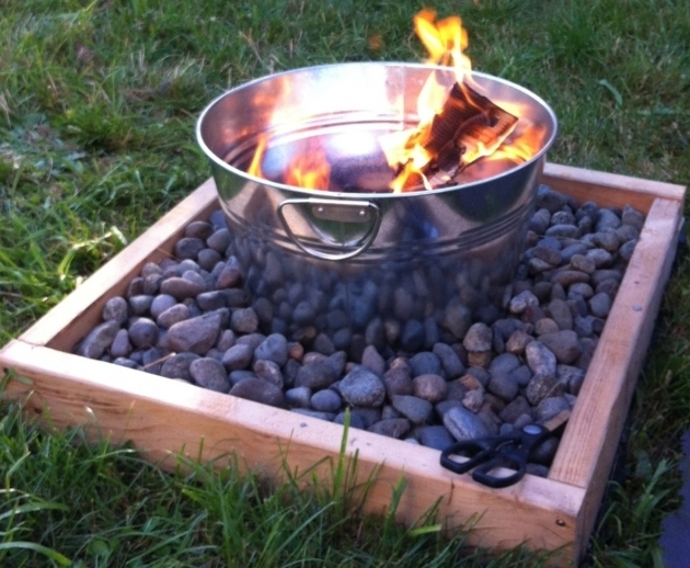Gorgeous Build A Fire Pit For Around 50 Supplies 1 Large Metal Tin Fred Meyer Fire Pits