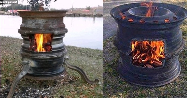 Gorgeous Diy Car Rim Fire Pit Youtube Fire Pit With Wheels