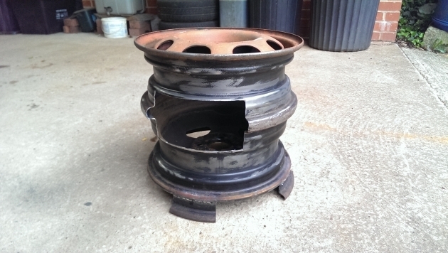 Image of Steel Wheel Fire Pit Home Fire Pit With Wheels