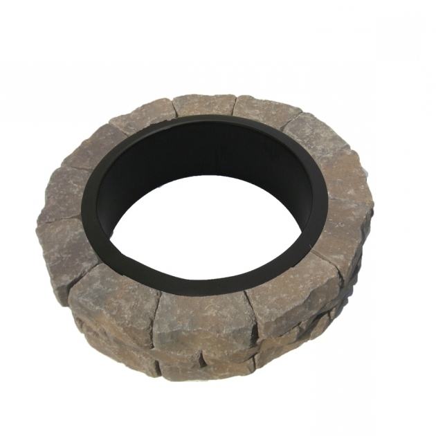 Inspiring Shop Tranquil Blend Flagstone Fire Pit Patio Block Project Kit At Lowes Fire Pit Kit