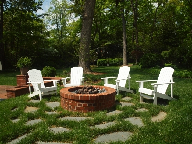 Marvelous Adirondack Chairs Provide Comfortable Seating Around The Fire Pit Chairs Around Fire Pit