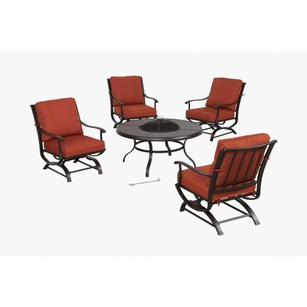 Outstanding Hampton Bay Redwood Valley 5 Piece Patio Fire Pit Seating Set With Hampton Bay Redwood Valley 5piece Patio Fire Pit