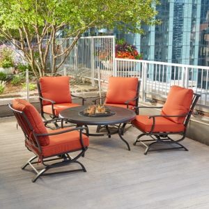 Hampton Bay Redwood Valley 5-piece Patio Fire Pit