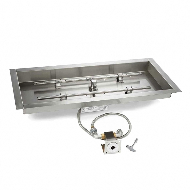 Picture of 24 Rectangular Match Lit Fire Pit Insert With 18 H Burner Rectangle Fire Pit Insert