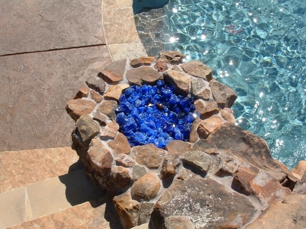 Picture of Fire Accents With Moss Boulders Blue Glass Rock Accents Glass Rocks For Fire Pits