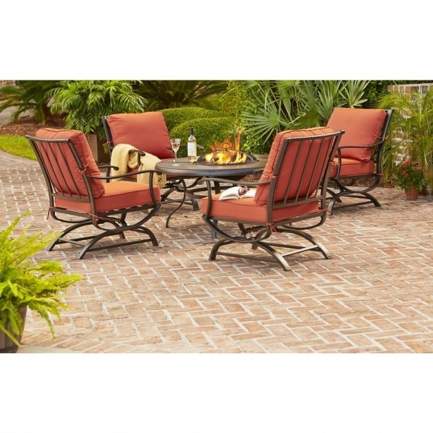 Stunning Redwood Valley Outdoor Lounge Chair Cushion Fss60428r Zd The Hampton Bay Redwood Valley 5piece Patio Fire Pit