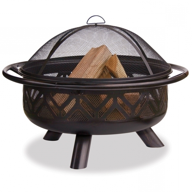 Stylish Shop Blue Rhino 36 In W Bronze Steel Wood Burning Fire Pit At Lowes Wood Burning Fire Pits