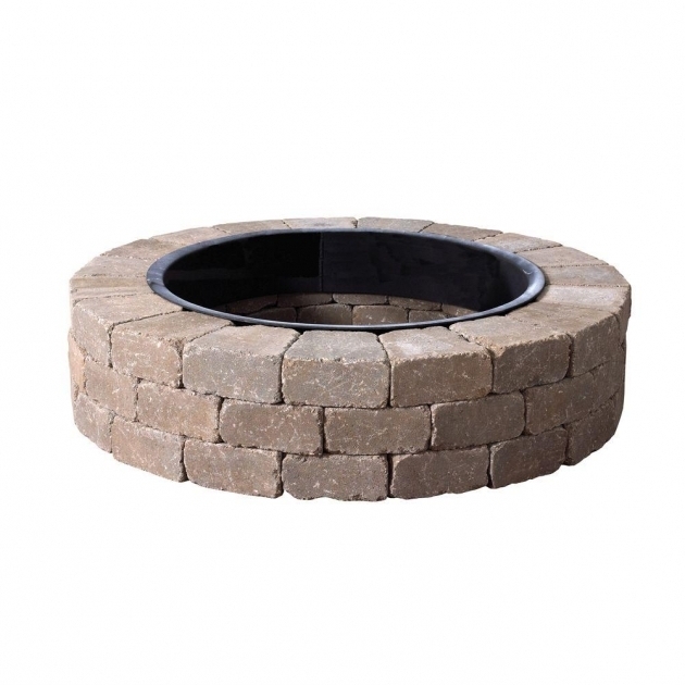 Wonderful Fire Pit Tan Outdoor Living Kits Landscaping The Home Depot Fire Pit Rocks Home Depot