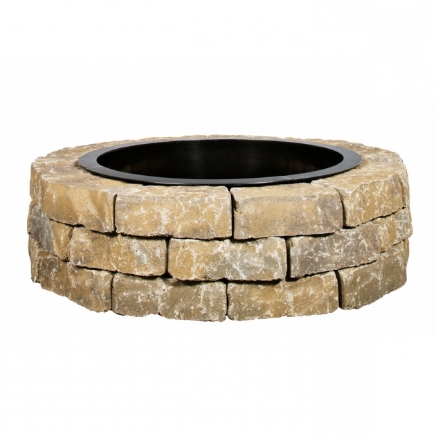 Best Shop 435 In W X 435 In L Britt Beige Concrete Firepit Kit At Allen Roth Fire Pit