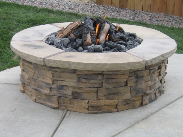 Image of Fabulous In Ground Wood Burning Fire Pit Kits Garden Landscape Wood Burning Stone Fire Pit Kit