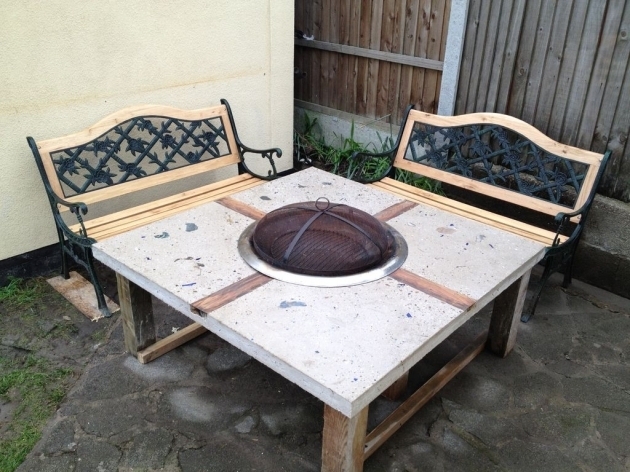 Image of Polished Concrete Fire Pit Table 7 Steps With Pictures How To Build A Propane Fire Pit Table