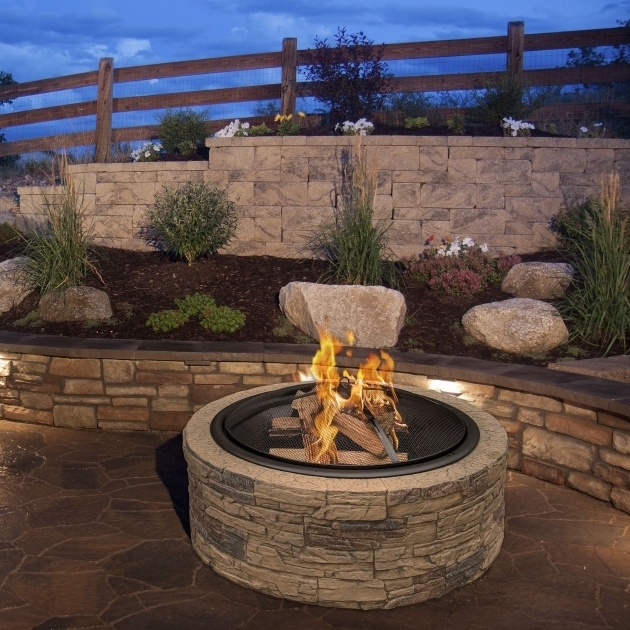 Remarkable Sun Joe Fire Joe 35 Cast Stone Fire Pit 8211 Sjfp35 Stn Wood Burning Stone Fire Pit