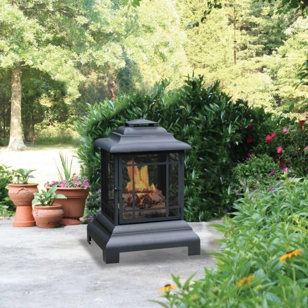 Remarkable Uniflame 28 Inch Black Belmont Style Pagoda Fire Pit Firehouse Pagoda Fire Pit