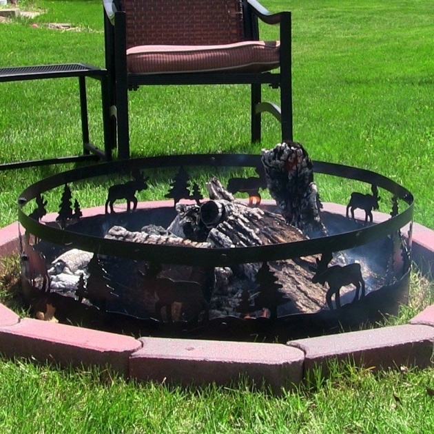 Stylish 36 Wild Moose Backyard Campfire Ring Firepit Picnic Camping Moveable Fire Pit