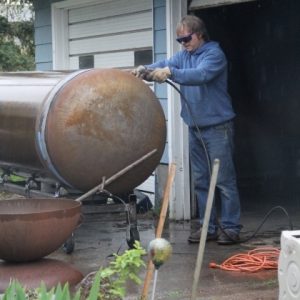Fire Pit Made From Propane Tank