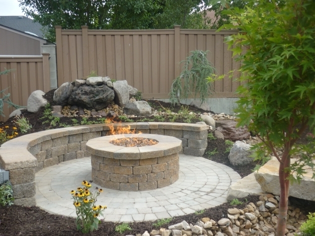 Stylish Concrete Grill Pad Area Circular Paver Patio With Fire Pit Fire Pit Pad For Grass