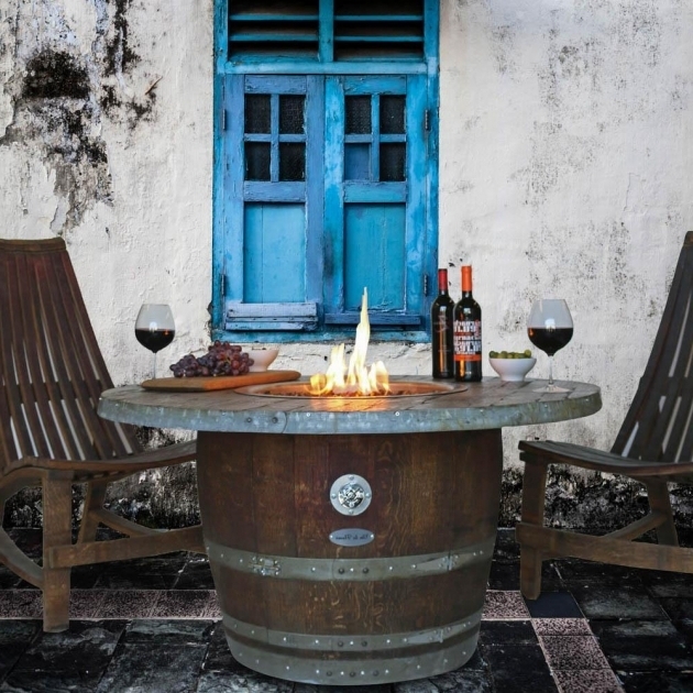 Stylish Wine Barrel Fire Pit Table Kit4en Wine Barrel Fire Pit Table