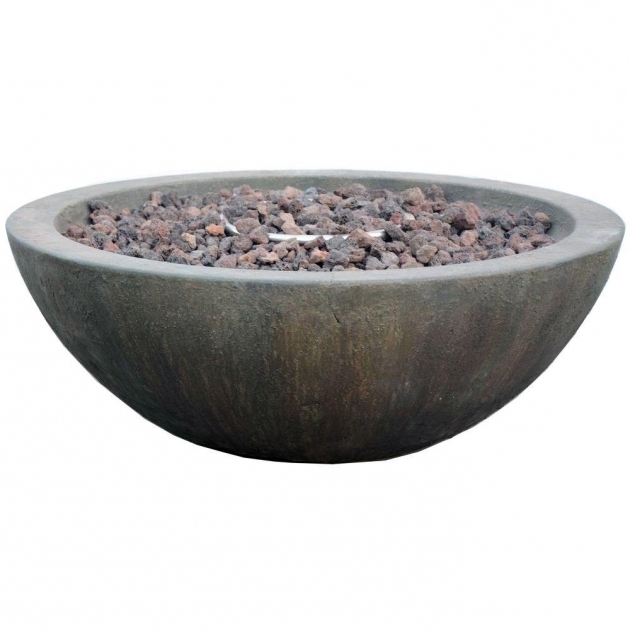 Wonderful Bond Manufacturing Mondavi 36 In Envirostone Round Propane Fire Threshold Round Propane Fire Pit
