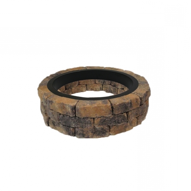 Alluring Shop Allen Roth Tancharcoal Flagstone Fire Pit Patio Block Fire Pit Kit Lowes