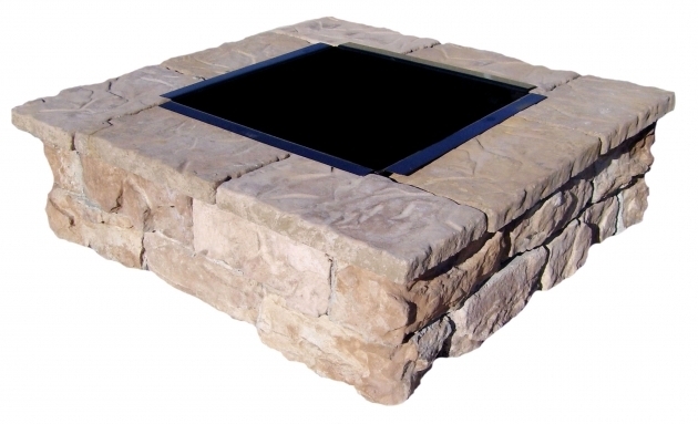 Awesome Square Fire Pit Kits Natural Concrete Products Fire Pit Insert Square