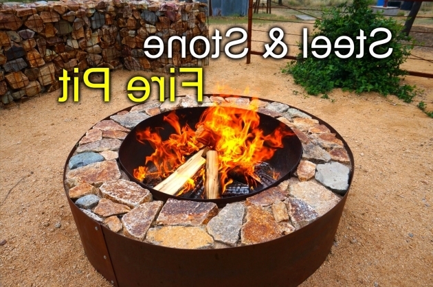 Best Diy Fire Pit With Steel Stone Youtube Steel Ring For Fire Pit