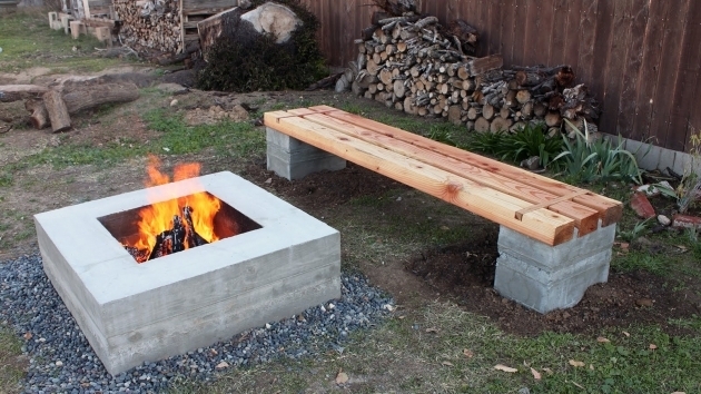 Best How To Make Outdoor Concrete And Wood Bench Youtube Fire Pit Bench Ideas