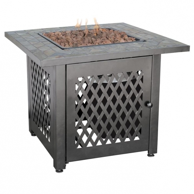 Fantastic Endless Summer 30 In Steel Lp Fire Pit With Slate Mantel Portable Fire Pits At Home Depot