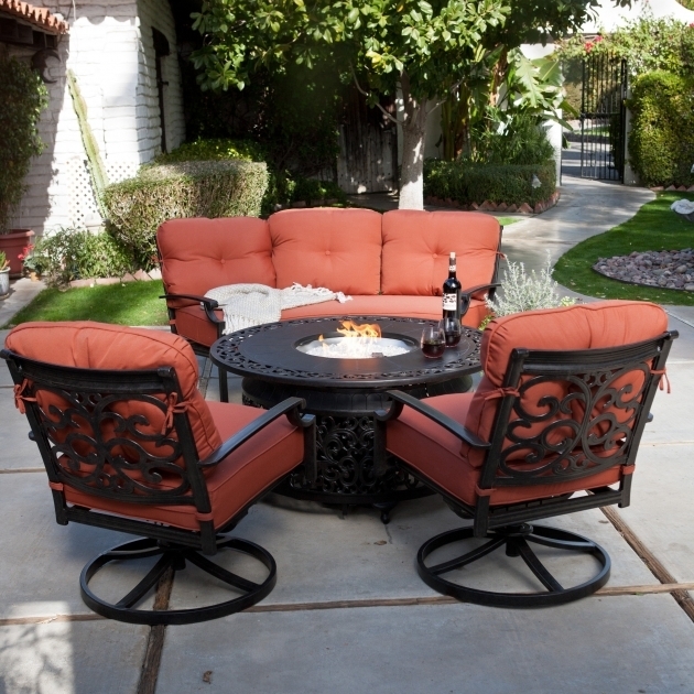 Fascinating Belham Living San Miguel Cast Aluminum Sofa Fire Pit Chat Set Patio Conversation Sets With Fire Pit