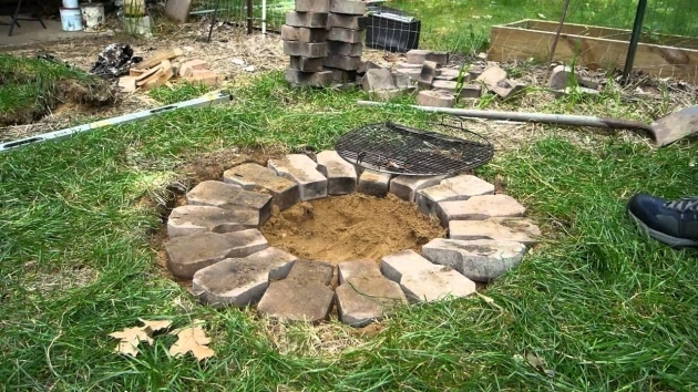 Image of Building A Cheap Firepit Youtube Cheap Diy Fire Pit