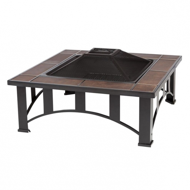 Image of Fire Sense 34 In Mission Style Square Fire Pit 60243 The Home Depot 24 Inch Square Fire Pit Insert With Removable Grate