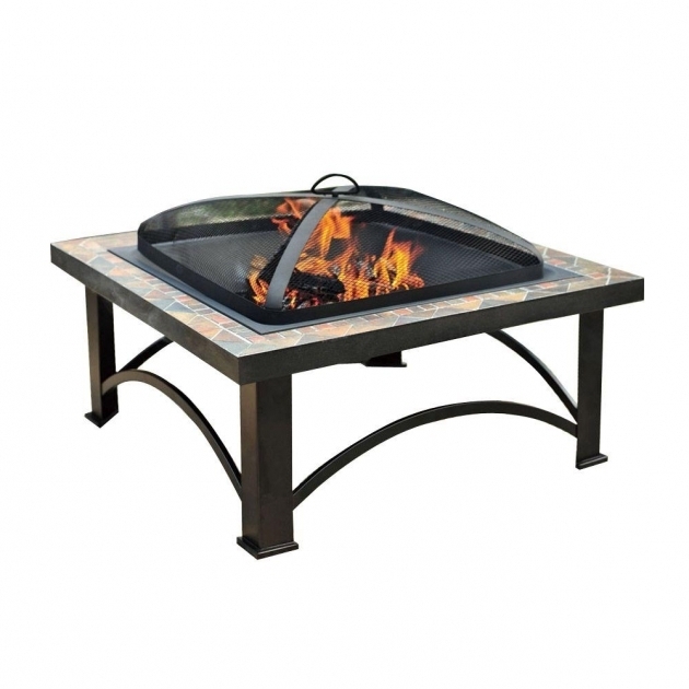Image of Sunjoy Andover 30 In Slate Tile Fire Pit L Ft456pst 2b The Home Home Depot Outdoor Fire Pit