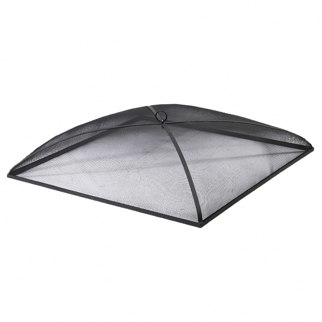 Inspiring Sunnydaze Square Fire Pit Spark Screen Black Steel Mesh Cover Fire Pit Screen Covers