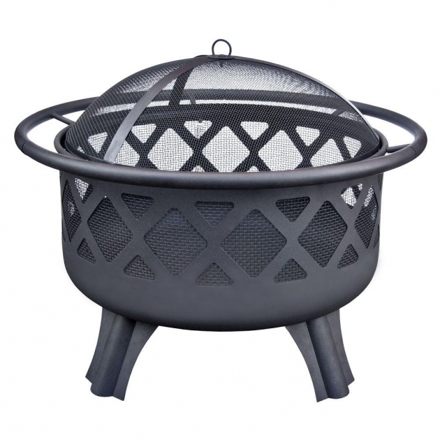 Marvelous Hampton Bay Crossfire 2950 In Steel Fire Pit With Cooking Grate Home Depot Gas Fire Pit