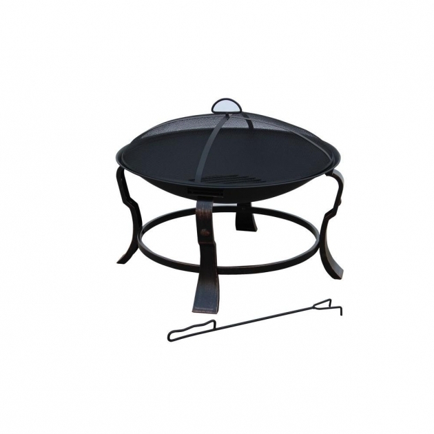 Outstanding Hampton Bay 24 In Ashmore Round Steel Fire Pit Ft 01h The Home Hampton Bay Outdoor Fire Pit