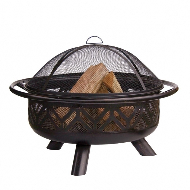 Outstanding Uniflame 30 In Geometric Design Oil Rubbed Bronze Fire Pit Outdoor Fire Pit Home Depot
