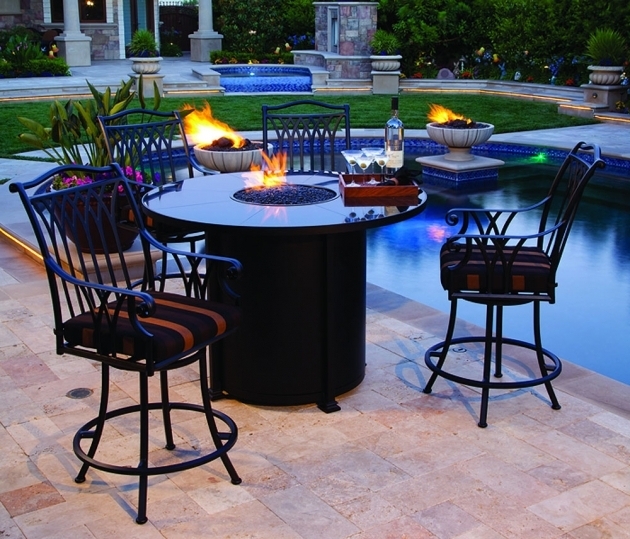 Stunning Oakland Living Spring Rocking Deep Seating Chairs Propane Fire Pit Bar Height Fire Pit Table Set