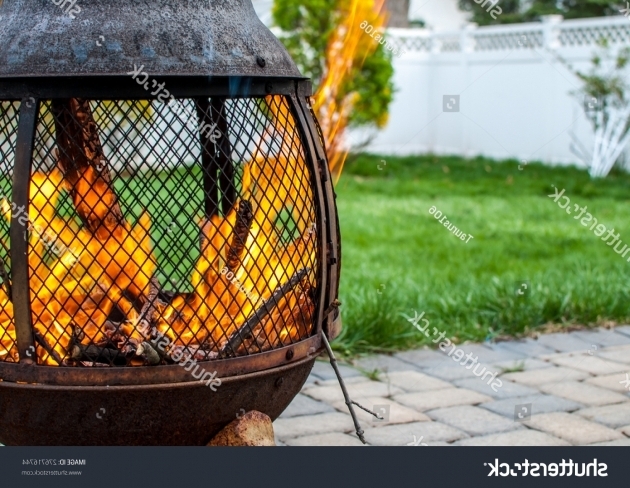 Stylish Outdoor Fire Pit Roaring Fire Chimera Stock Photo 276716744 Chimera Fire Pit