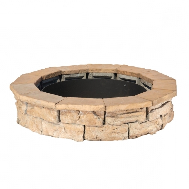 Stylish Shop Pantheon 66 In W X 66 In L Brownstans Concrete Fire Pit Kit Fire Pit Kit Lowes