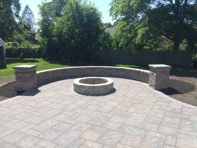 Wonderful New Patio Design Installation Taunton North Attleborough Unilock Fire Pit