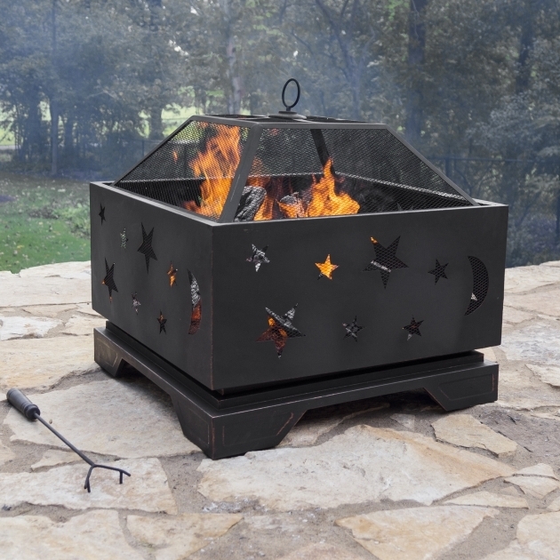 Alluring Pleasant Hearth Stargazer Steel Wood Burning Fire Pit Reviews Purcell Concrete Wood Burning Fire Pit
