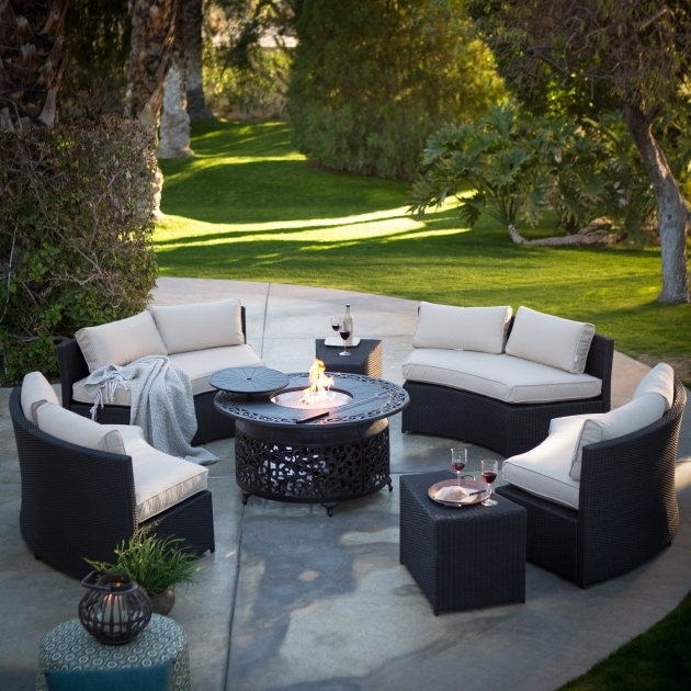 Alluring Red Ember San Miguel Cast Aluminum 48 In Round Gas Fire Pit Chat Fire Pit Chat Sets