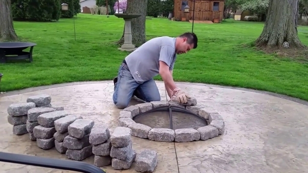 Amazing Build A Concrete Patio Firepit For 100 Bucks Youtube How To Build A Fire Pit On Concrete
