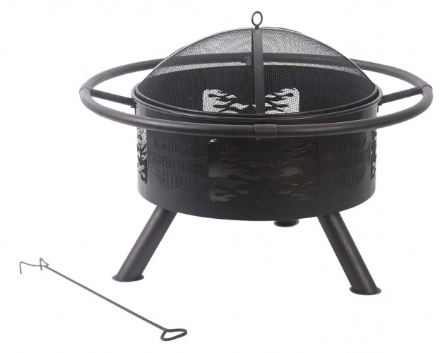 Amazing Harley Davidson Flaming Bar Shield Fire Pit Steel Construction Bighorn Fire Pit Grill