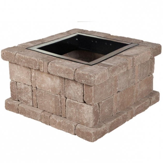 Best Pavestone Rumblestone 385 In X 21 In Square Concrete Fire Pit Rumblestone Square Fire Pit Instructions