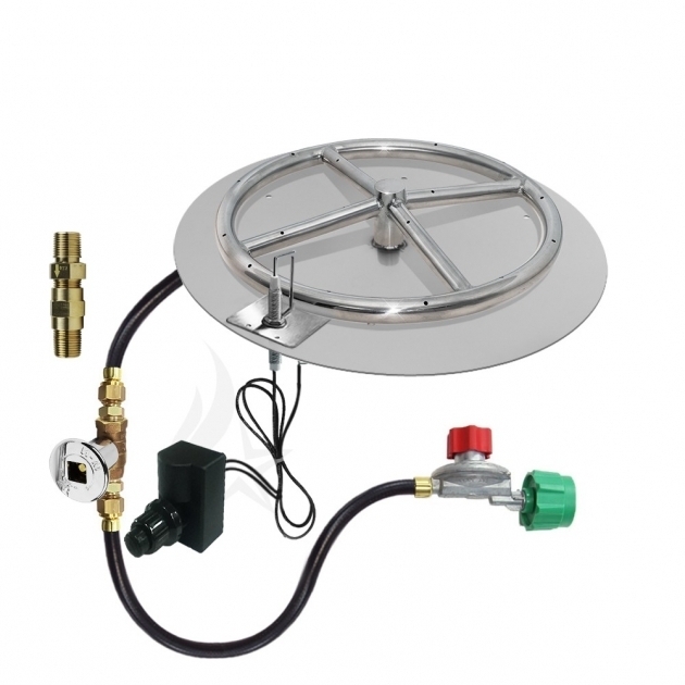 Gorgeous 18 Round Flat Pan 12 Ring Spark Ignition Fire Pit Kit Propane Propane Fire Pit Burner