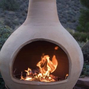 Clay Chiminea Fire Pit